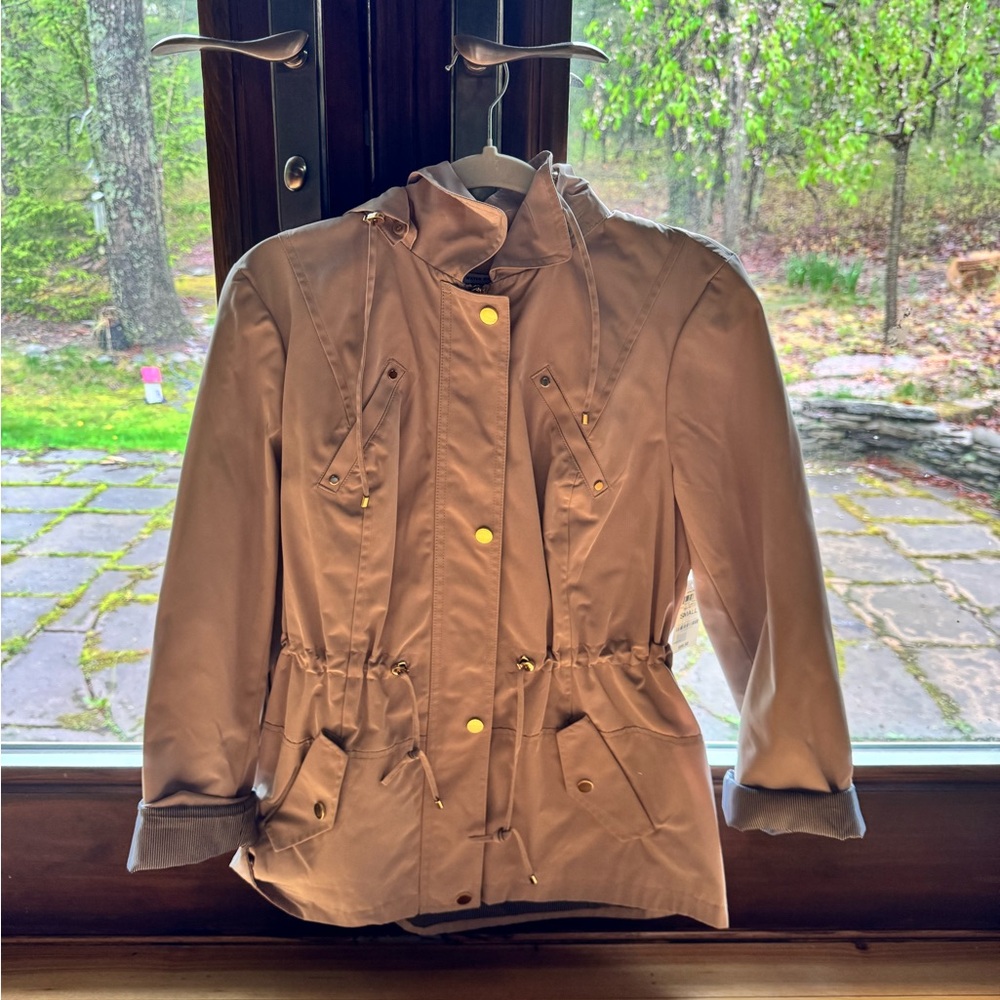 Charter Club Tan Trench Coat with Belted Waist